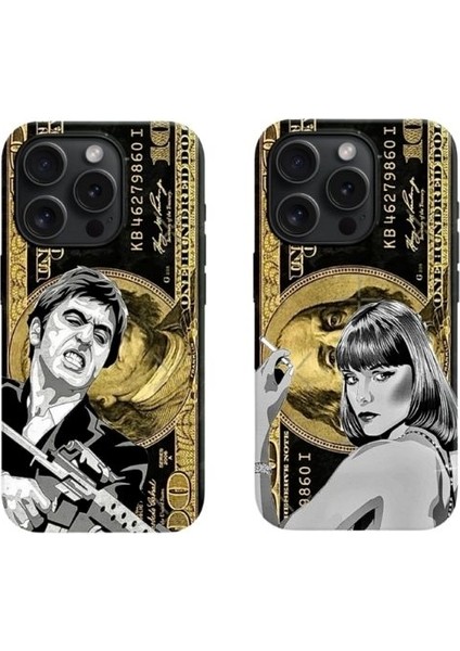 Tony Montana Çiftlere Özel Apple iPhone Tüm Modellere Uyumlu Kılıf Apple iPhone 6,7,8,x,11,12,13,14,15,16 Plus