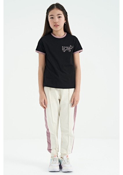 T13KG-75110_01 Kız Garson T-Shirt O Yaka