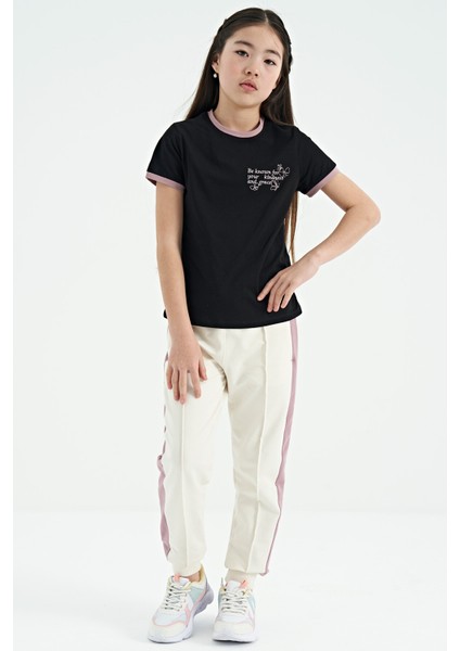 T13KG-75110_01 Kız Garson T-Shirt O Yaka