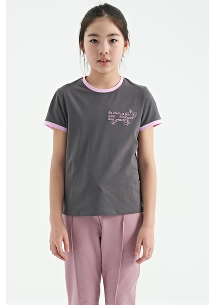 T13KG-75110_01 Kız Garson T-Shirt O Yaka