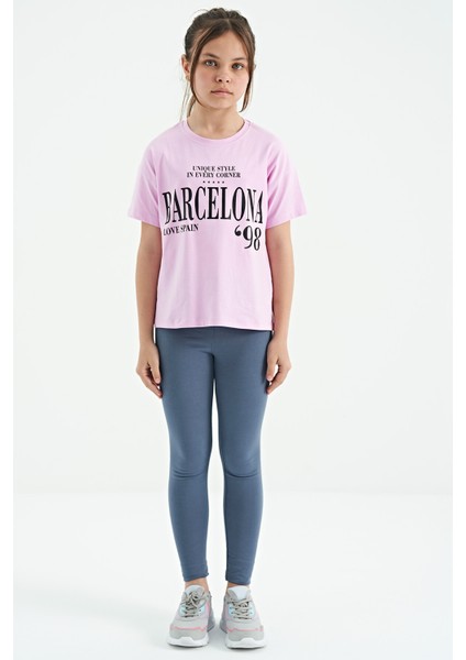 T13KG-75115_01 Kız Garson Oversize T-Shirt O Yaka