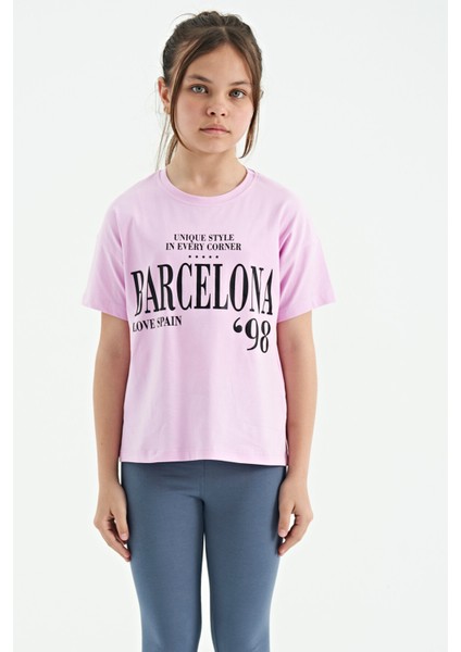 T13KG-75115_01 Kız Garson Oversize T-Shirt O Yaka