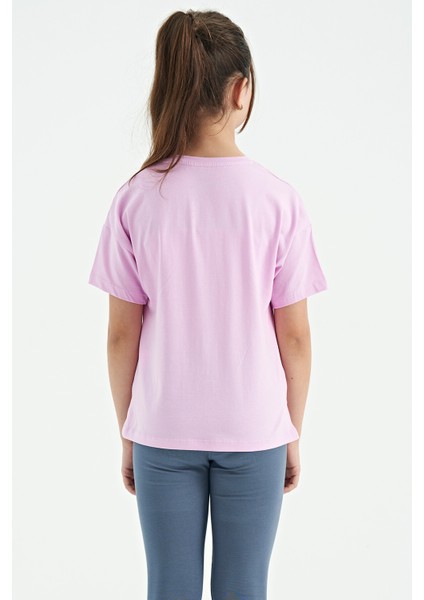 T13KG-75115_01 Kız Garson Oversize T-Shirt O Yaka