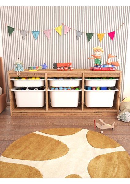 Tidy Çok Amaçlı 3+3 Sepetli Oyuncak dolabı