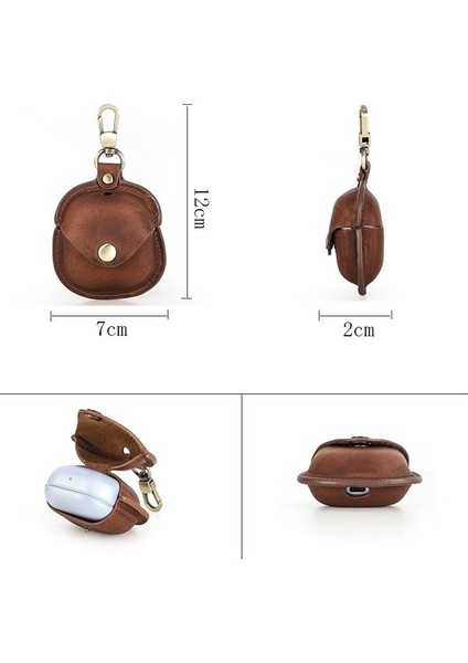 CF1119 Pro Için Galaxy Buds Pro Crazy Horse Deri Case Cof (Yurt Dışından)