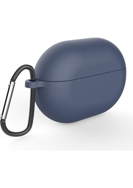 Huawei Buds Pro Için Karabinalı Koruyucu Silikon Kılıf - Lacivert (Yurt Dışından) indirimleri