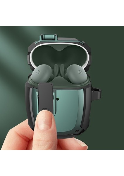Google Pix Tomurcukları Için Switch ile Kulaklık Kılıfı Siyah Sarı (Yurt Dışından)