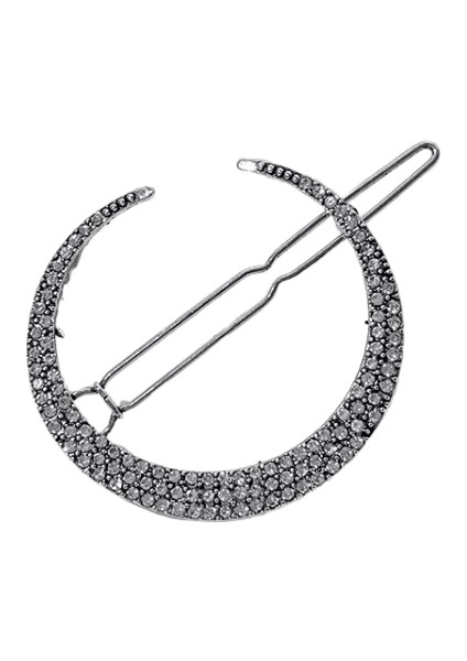 Yeni Geometrik Yıldızlar Ay Rhinestone Saç Klip Seti Snoweflake Yıldız Gelin Saçkoplar Yan Klip Saç Ettes Saç Takı Hediyesi Antika Gümüş 2 (Yurt Dışından)