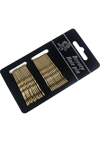 24/50PCS Saçkoplar U Şeklindeki Kıvırcık Dalgalı Saç Klipleri Basit Bobby Pins Ettes Gelin Saç Modeli Aletleri Saç Pimleri Dalga Altın (24 Adet) (Yurt Dışından)