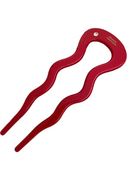Fransızca Twist Saç Çubuk Kip Klip Asetat Dalgalı U Şeklindeki Saç Tokası Vintage Kaplumbağa Kabuğu Saç Kuşkeri Pin Meapwear 03 (Yurt Dışından)