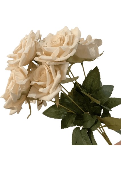 7baş Gül Buketi Yapay Çiçek Bej Fildişi Vintage Gül Oturma Odası Kuru Çiçek Dekorasyon Düğünrenk:1 (Yurt Dışından)