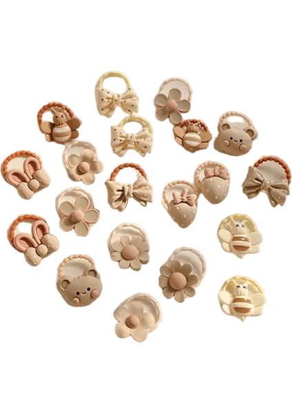 Elastique Cheveux Fille Kids Lacos De Cabelo Infantil Yeni Bağlar Bandeau Bebe Fille Rubber Band Kore 20PCS-R3 (Yurt Dışından)