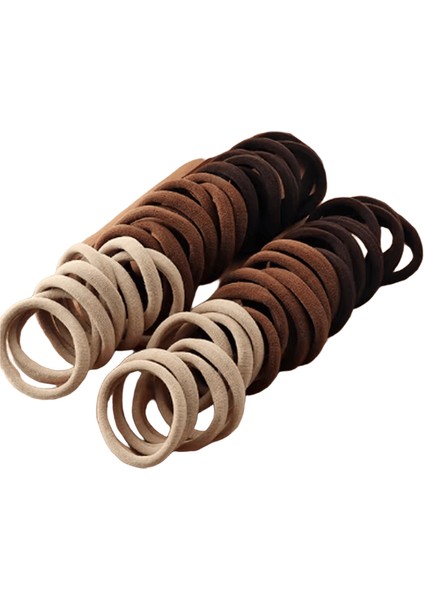 20/50/100 Adet Çocuk Elastik Saç Bantları Kız Tatlılar Scrunchie Lastik Bant Saç Bağları Klipler Kafa Bandı Kahve / Boyut100 Adet (Yurt Dışından)