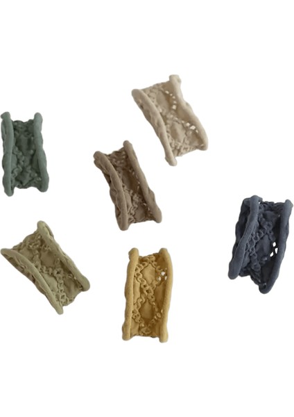 6pcs/set Yüksek At Kuyruğu Tutucu Saç Halkası Kurdeleler Kalın Bağlar Manşet Naylon Elasti Saç Ipi Tavan Saç Kravat A (Yurt Dışından)