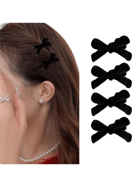 Mini Kırmızı Kadife Yay Saç Klipleri Tatlı Şeker Kadife Küçük Yay Düğüm Saç Tokaları Saç Çiğneme Ette Şarap Kırmızı/beden1pcs (Yurt Dışından)
