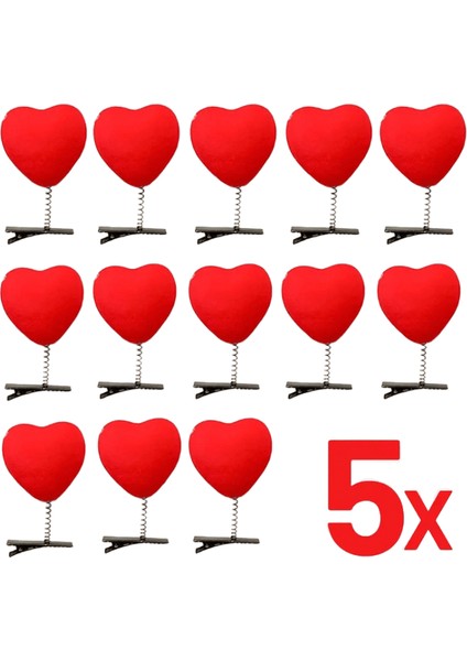 3D Kalp Şeklindeki Saç Klipleri Kız Kırmızı Sevimli Ördek Bıçağı Klipleri Günlük Dating Komik Saç Tokaları Parti Sevgililer Günü Hediye KiloKırmızı KALP-10PCS (Yurt Dışından)
