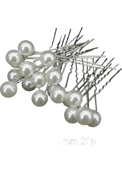 Gelin Düğün Rhinestone Saç Pimleri Çatallar Inci Saçkoplar Gelin Başlık Partisi Mücevher Dropship Pearl 20PCS 10MM (Yurt Dışından)