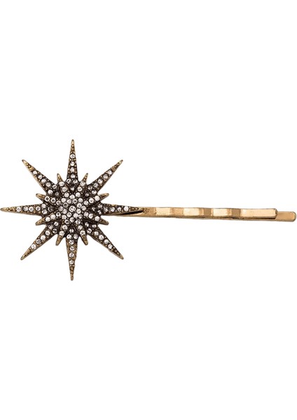 Yeni Geometrik Yıldızlar Ay Rhinestone Saç Klip Seti Snoweflake Yıldız Gelin Saçkoplar Yan Klip Saç Ettes Saç Takı Hediyesi Antika Altın-2 (Yurt Dışından)