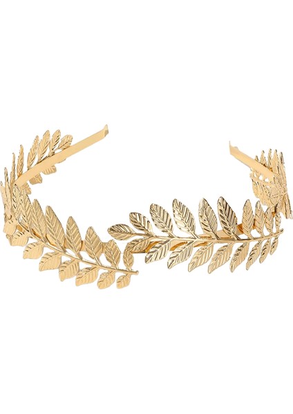 Yeni Altın Yaprak Baş Bandı Başlık Taç Tiara Headdress Tanrıça Yunan Kafa Takı Gelin Düğün Fg4 (Yurt Dışından)