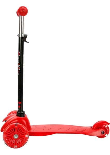 Rookie 3 Tekerlekli Işıklı Kırmızı Mini Scooter