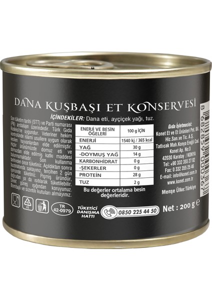 5'li Süper Paket - Hazır Yemek / Dana Kuşbaşı Et Konservesi - Etli Kuru Fasulye - Etli Nohut - Dana Kıyma Et Kosnervesi - İzmir Köfte 200g