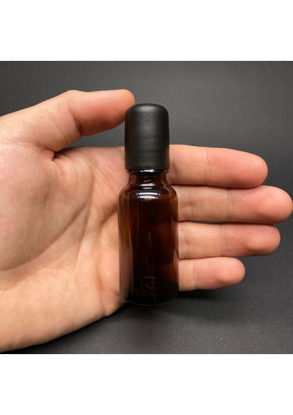 20 cc Amber Cam Roll On Şişesi , Siyah Kapaklı Rollon Şişe 20 ml x 3 Adet fiyatları