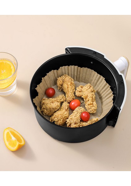 50 Ev Mutfak Hava Fritözleri Için Özel Kağıt Tepsisi Yağ Emici Pişirme Silikon Kağıt (Yurt Dışından)