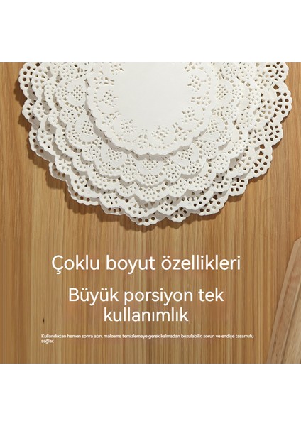 Mutfak Yağ Emici Kek Çiçek Tabanı Pizza Kızarmış Yemek Dantel Kağıt Tabak (Yurt Dışından)