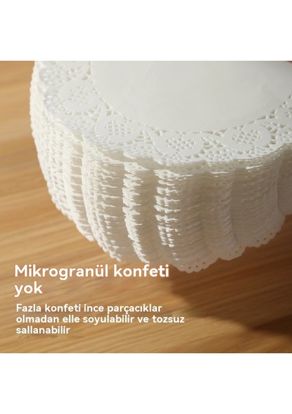 Mutfak Yağ Emici Kek Çiçek Tabanı Pizza Kızarmış Yemek Dantel Kağıt Tabak (Yurt Dışından)