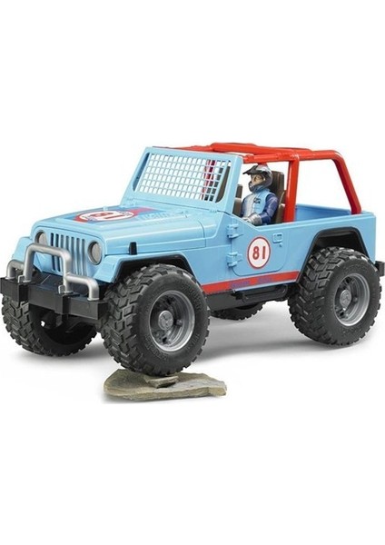 Jeep Cross Safari Aracı Kasklı Pilotu Mavi BR02541