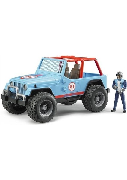 Jeep Cross Safari Aracı Kasklı Pilotu Mavi BR02541