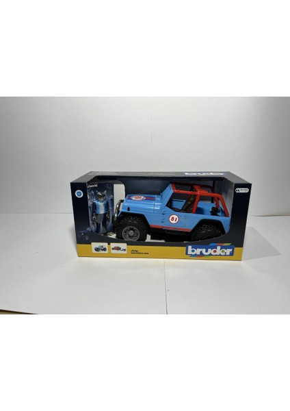 Jeep Cross Safari Aracı Kasklı Pilotu Mavi BR02541