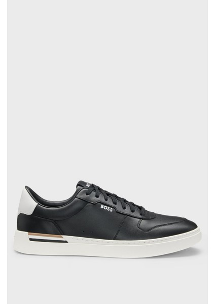 Logolu Deri Sneaker Ayakkabı Erkek Ayakkabı 50542538 001