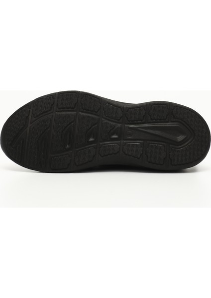 Erkek Siyah Bağcıklı Kauçuk Taban Hakiki Deri Sneaker