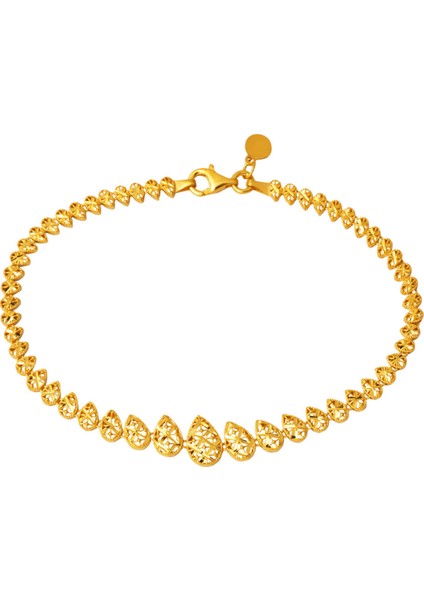 Su Damlası 22 Ayar Sarı Altın Bileklik