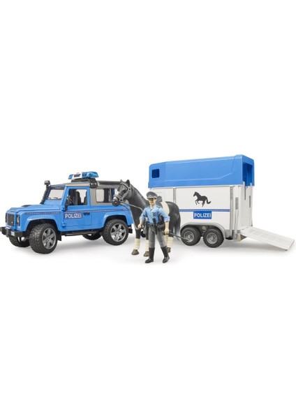 Land Rover Polis Aracı At Nakil Römorku Memur ve Atı BR02588 modelleri