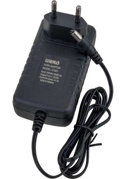 7.2 Volt - 2 Amper 5.5 x 2.5 Uçlu Ledli Yerli Üretim Akü Şarj Cihazı (OUT:6V-2A)