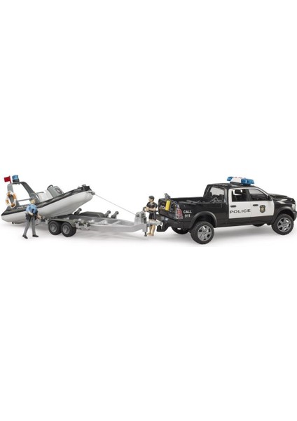 Ram 2500 Polis Aracı, Römork, Zodyak, 2 Figür ve Aks BR02507 modelleri