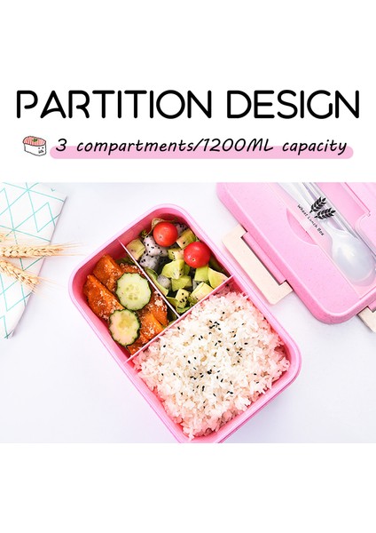 3'lü Buğday Samanı Yemek Kutusu Seti 3 Bölmeli Sızıntıya Dalı Mikrodalga Fırınında Kullanılabilir Yiyecek Kutuları (Yurt Dışından) fiyatları