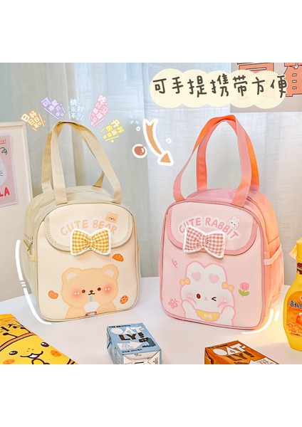 Sevimli Taşınabilir Alüminyum Folyo Yemek Kutusu Bej Süt Çayı Ayısı (Yurt Dışından) modelleri