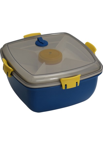 4 Bölmeli Salata Öğle Yemeği Kabı Iki Katlı Yemek Saklama Kapı (Yurt Dışından)