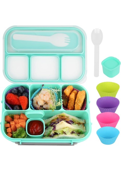 7'li 1300ML 4 Bölmeli Bento Kutusu Seti (Yurt Dışından)