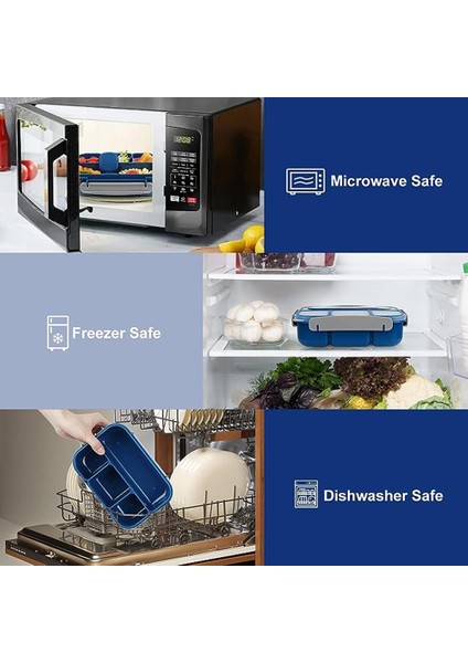 7'li 1300ML 4 Bölmeli Bento Kutusu Seti (Yurt Dışından) modelleri