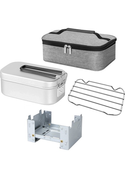 800ML Öğle Yemeği Kutusu Mini Katlanabilir Ocak Kombi Seti (Yurt Dışından)