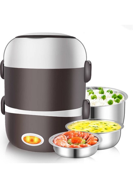 Elektrikli Üç Katlı Paslanmaz Çelik Isıtmalı Yemek Kutusu (Yurt Dışından)