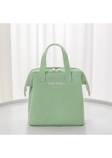 Çelik Çerçeveli Büyük Kapasiteli Isınmalı Yeşil Bento Çantası (Yurt Dışından)