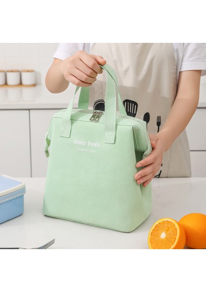 Çelik Çerçeveli Büyük Kapasiteli Isınmalı Yeşil Bento Çantası (Yurt Dışından) fırsatları