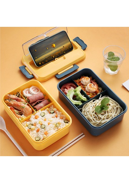 Sızıntıya Dalı 3 Bölmeli Bento Kutusu, Mikrodalga ve Bulaşık Makinesine Uygun (Yurt Dışından) indirimleri