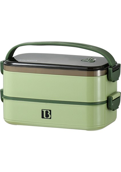 1.4l Çıkarılabilir 304 Paslanmaz Çelik Iki Katlı Sızıntısı Olmayan Açık Yeşil Yemek Kutusu (Yurt Dışından)