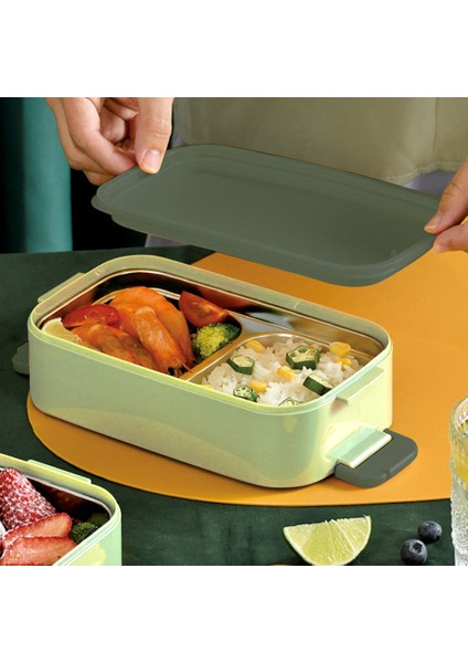 1.4l Çıkarılabilir 304 Paslanmaz Çelik Iki Katlı Sızıntısı Olmayan Açık Yeşil Yemek Kutusu (Yurt Dışından) modelleri
